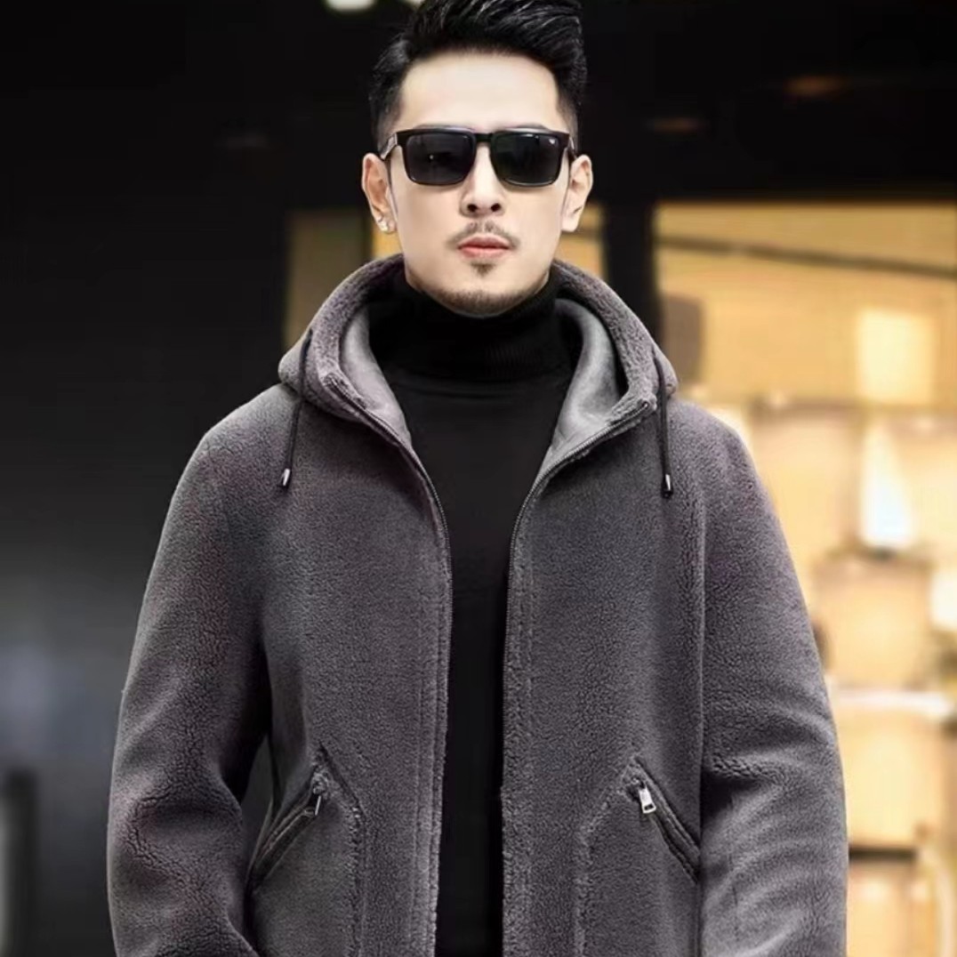 【盛丰男装】01双面穿羊毛颗粒男士休闲外套