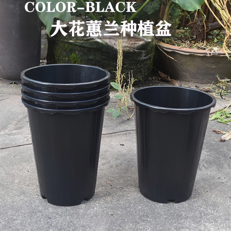 侬花村兰花盆塑料黑色大花蕙兰盆石斛蝴蝶兰君子兰国兰墨兰专用盆