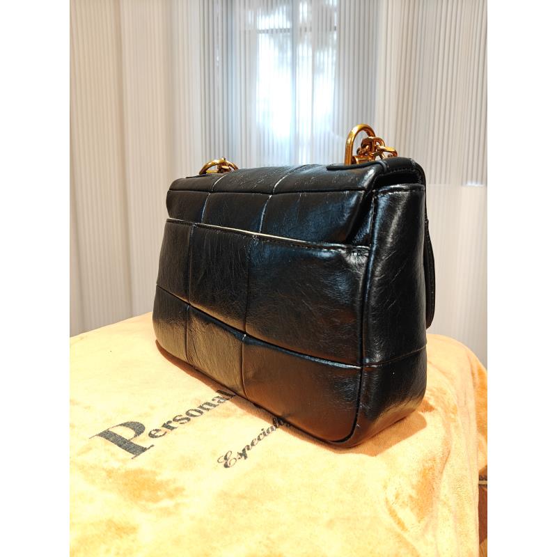 HIRMRIS手工真皮包550578-黑 方格阳黑色