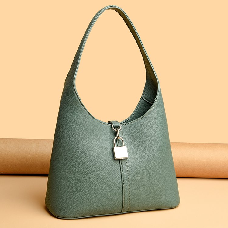 单 6158 绿色  大容量通勤女包（全店铺单品限购一单）