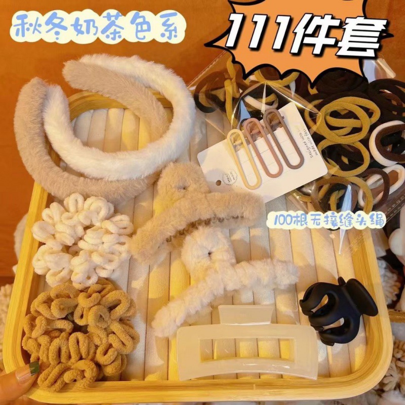 抖音67件套发夹工厂直销果冻色抓夹透明大号发夹套装爆款批发
