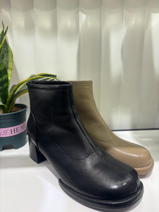 663163254cj（cR）漫步佳人韩款粗跟靴