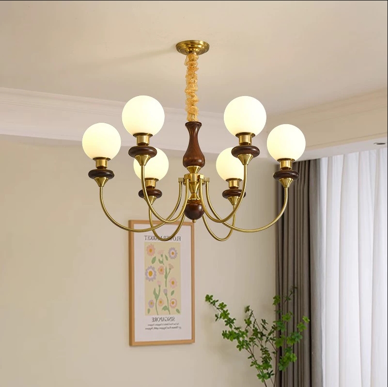 中山古镇法式中古客厅主灯吊灯餐厅灯具魔豆美式南洋复古风卧室灯