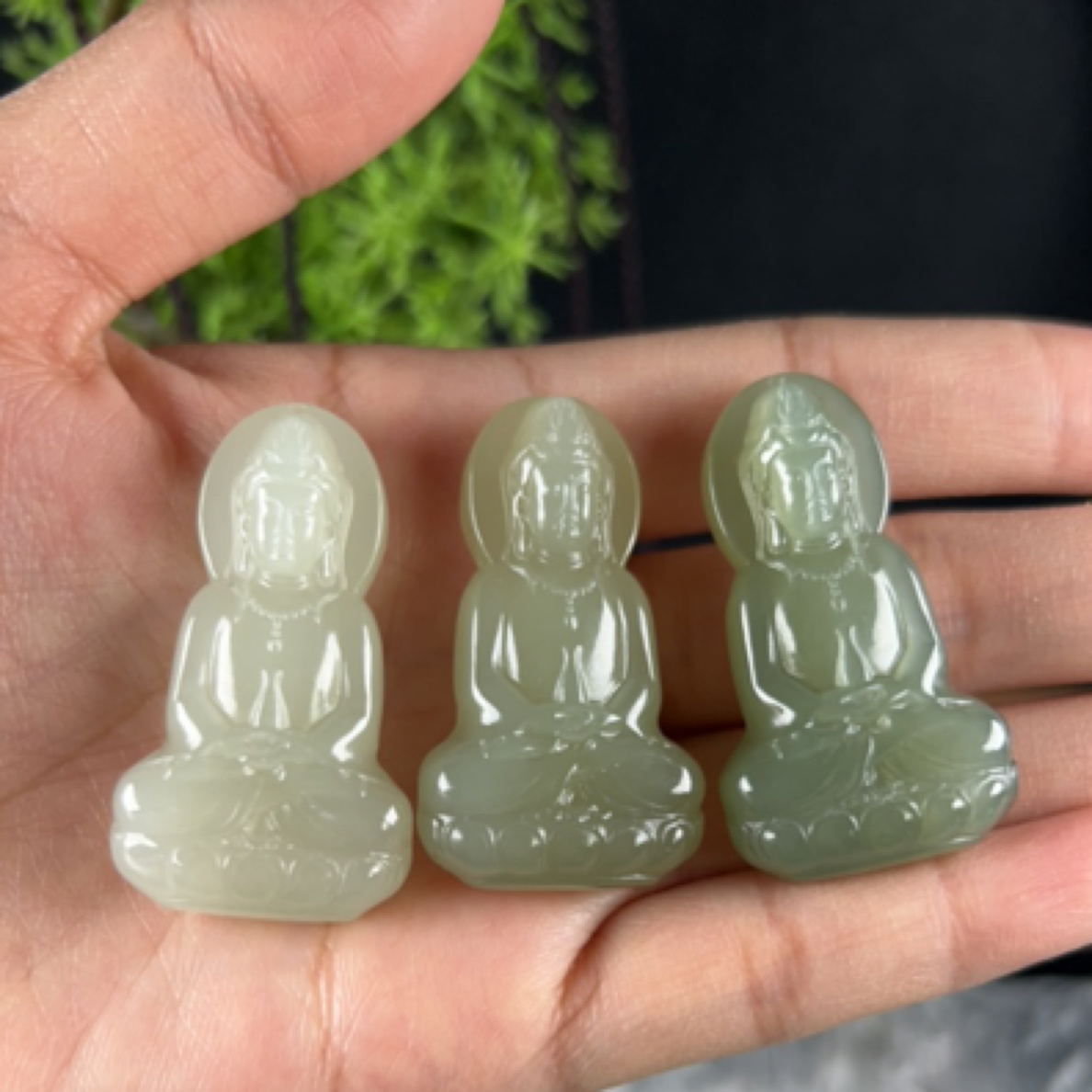 和田玉青海颈饰吊坠观世音菩萨经典款油润细腻多样性拍一发一送绳