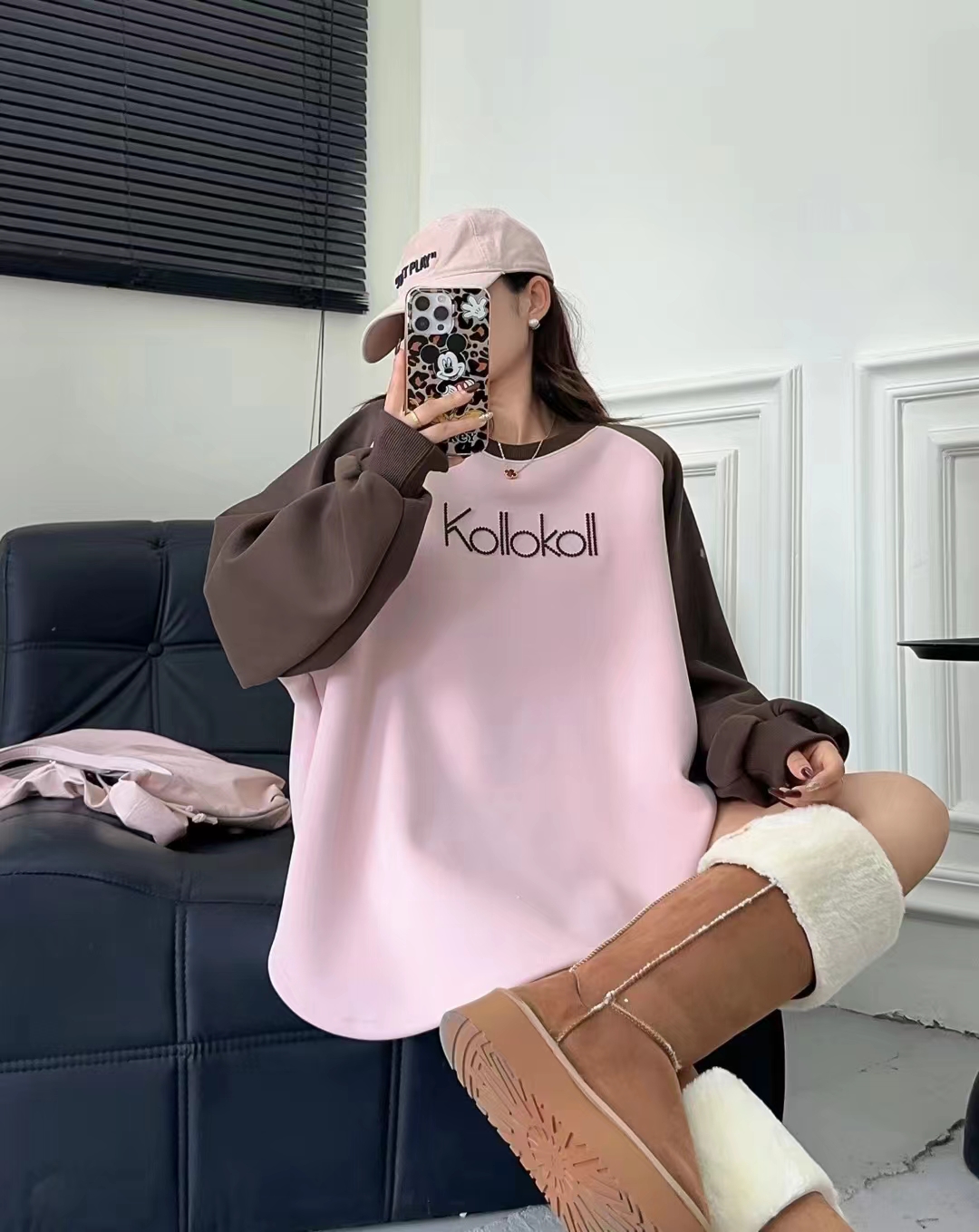 宽松加绒卫衣孕妇装