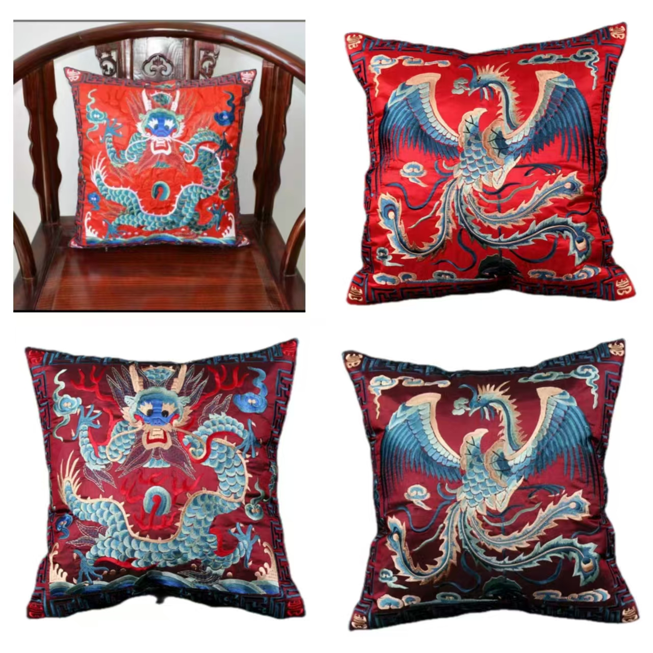 大号53*53尺寸民族风绣花沙发垫座椅垫