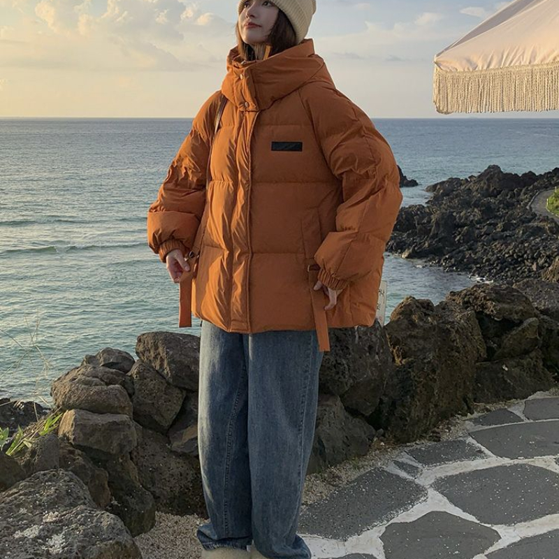 ins爆款棉服棉服女设计感小个子加厚保暖极寒面包服外套冬季2023