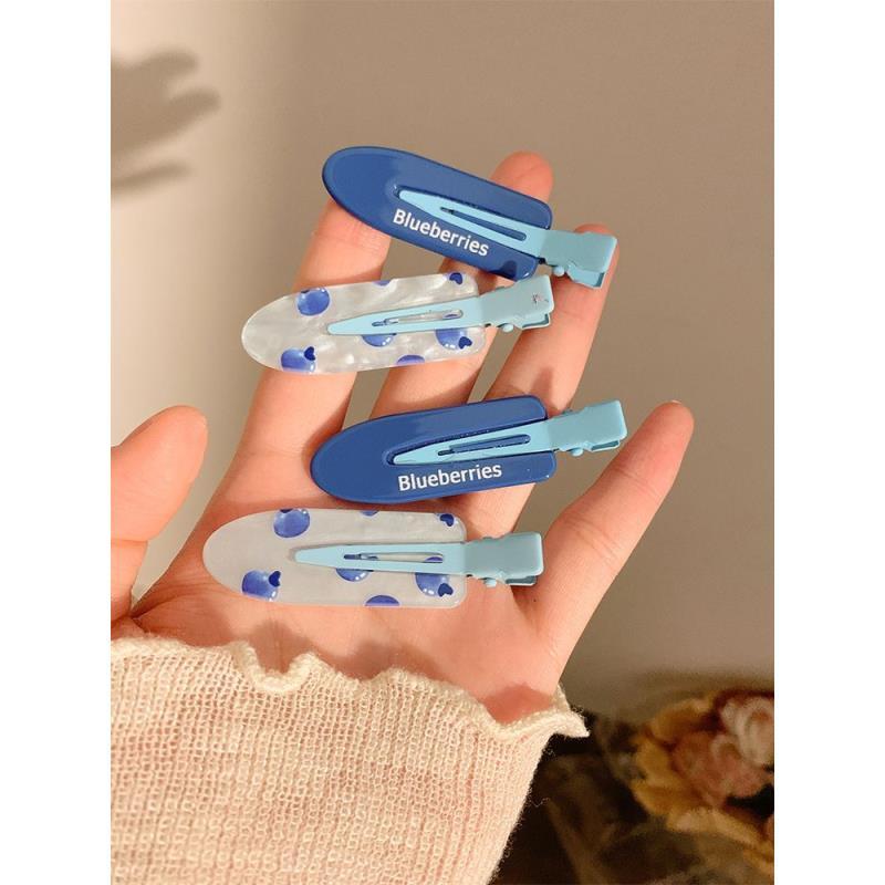 蓝莓碎碎冰~夏日蓝色发夹女刘海无痕夹边夹侧边可爱发卡夹子头饰