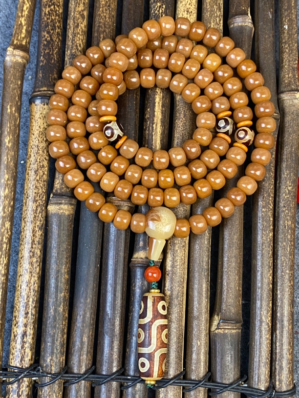 糖果色风化菩提根，108颗款式，0.8/1.0规格，送盘玩袋