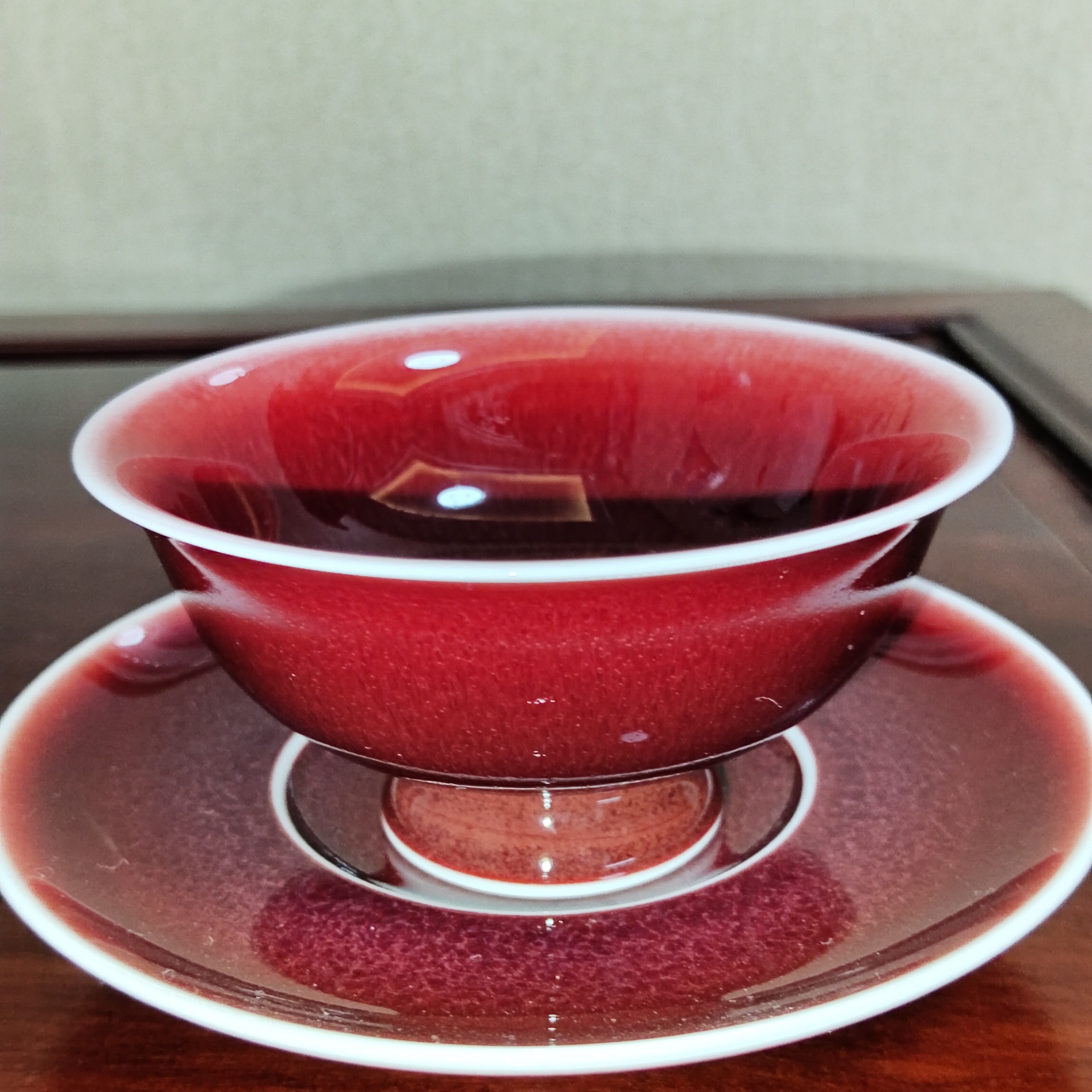 郎红藏品高足小压手杯