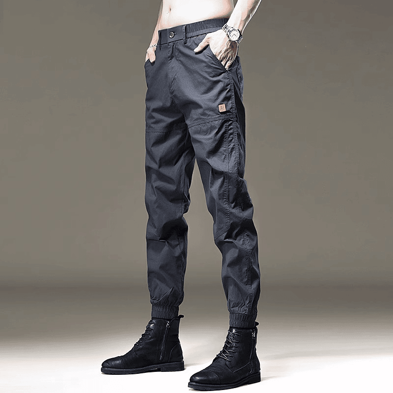 范诺思春季新款美式重磅复古工装裤子男宽松大码休闲裤男束脚潮流