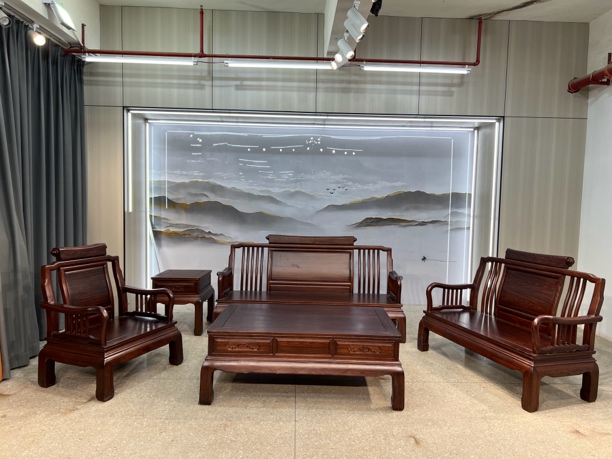 新中式小卷书沙发