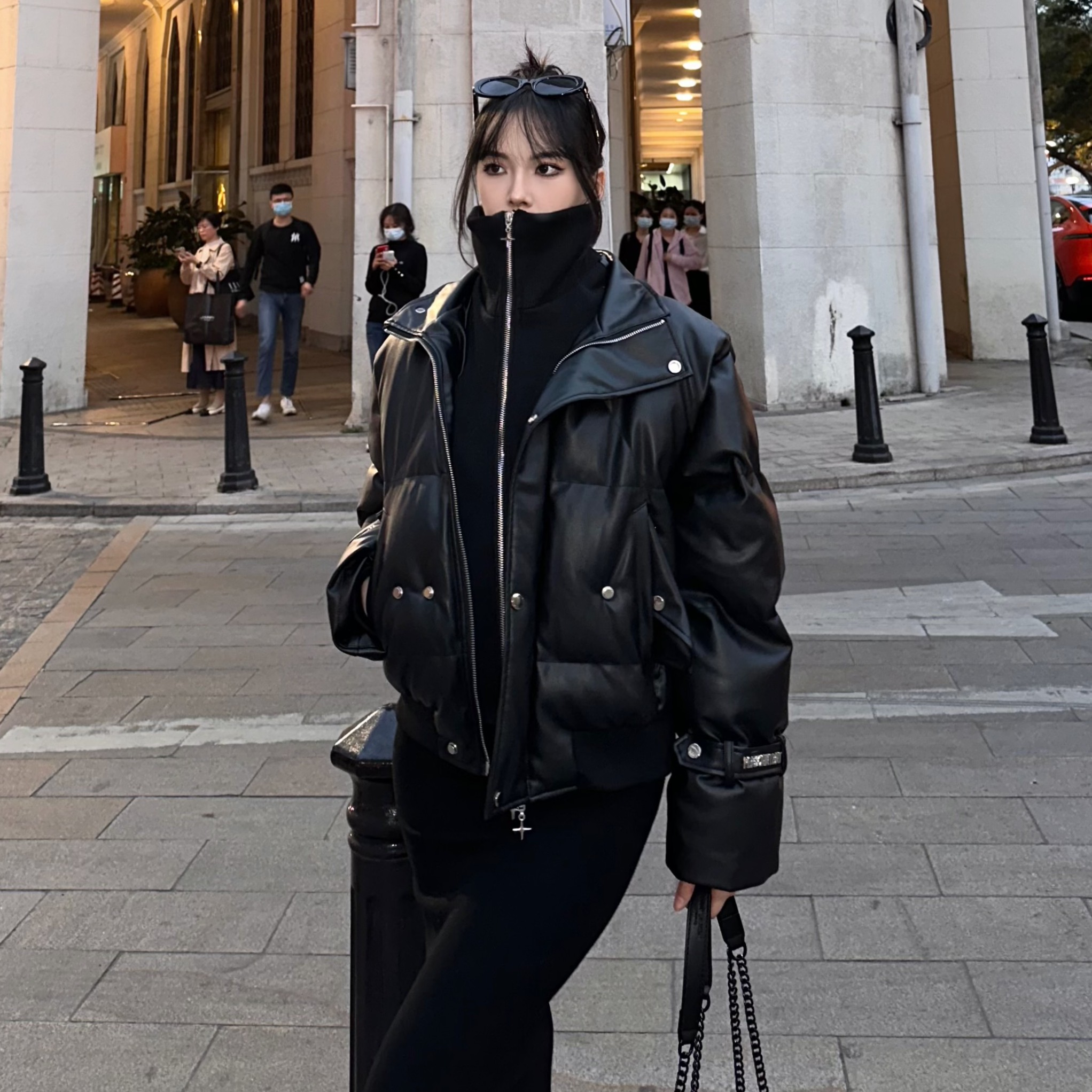 【小陈家】小众高级设计感假两件立领夹克加厚皮棉服百搭宽松冬季