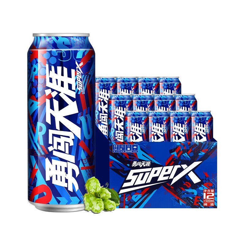 雪花啤酒 勇闯天涯superX 听装 500ml*12听