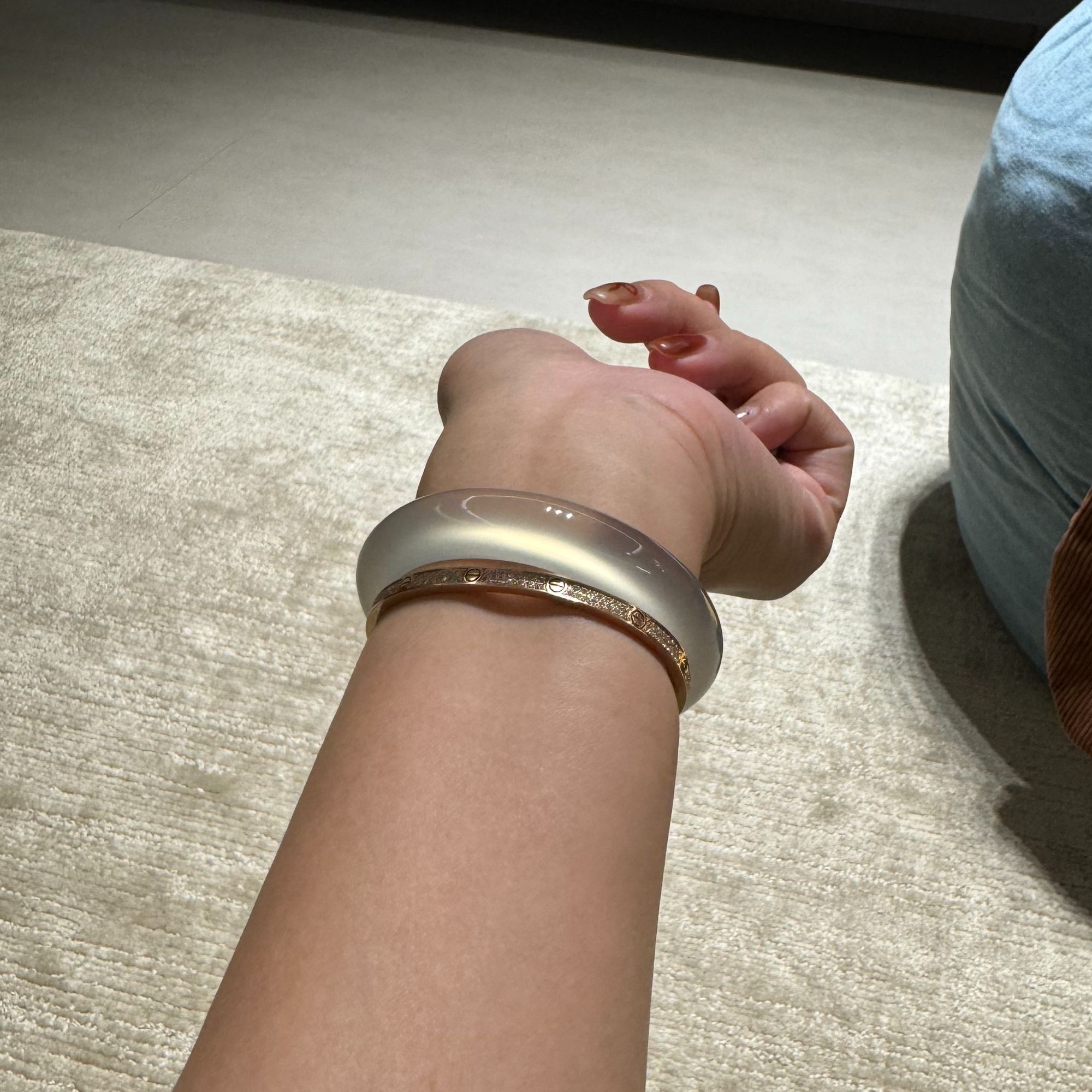 高冰玻璃底毕业级玛瑙手镯勿拍