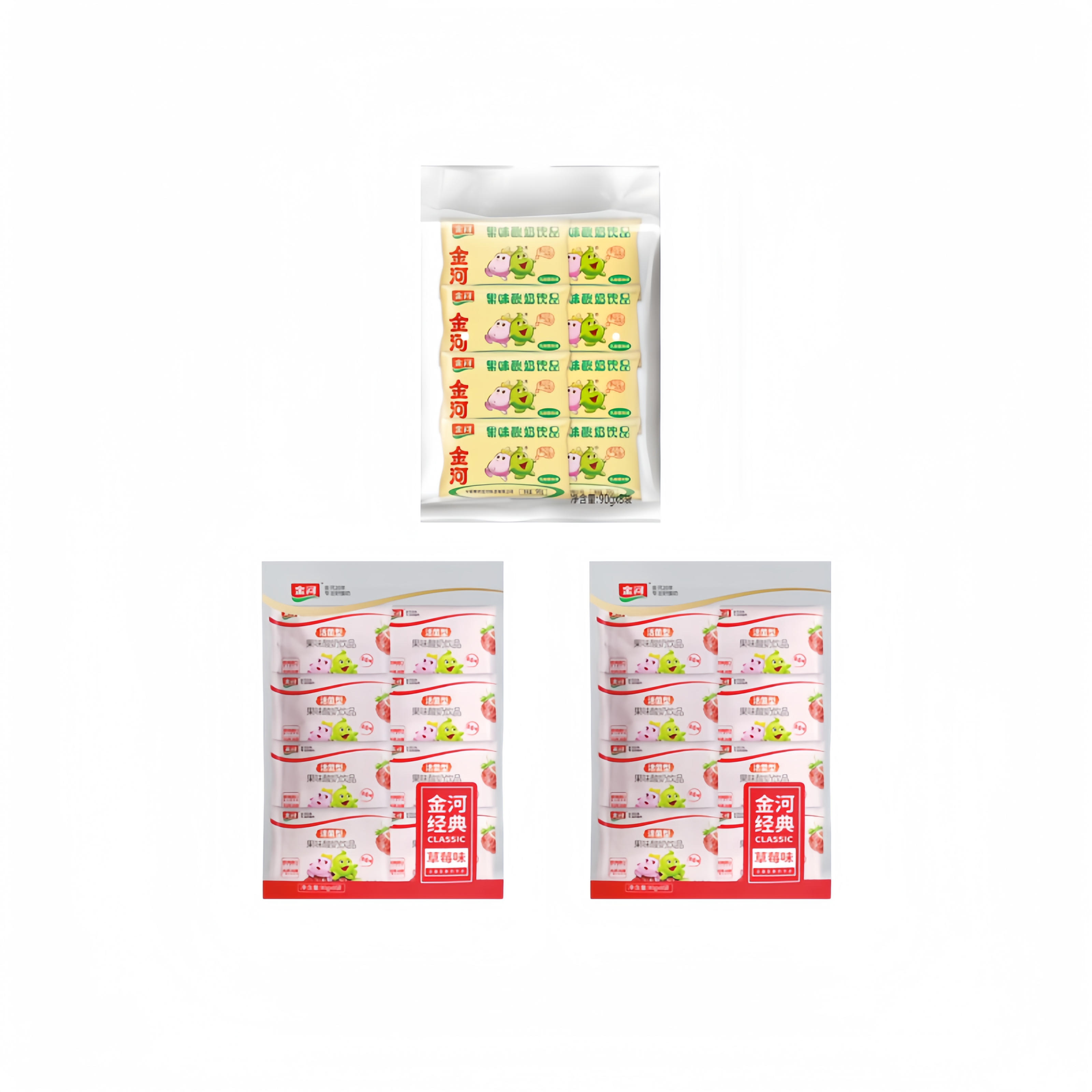 【金河】小草莓90g*6袋*2包+小黄袋90g*8袋*1包