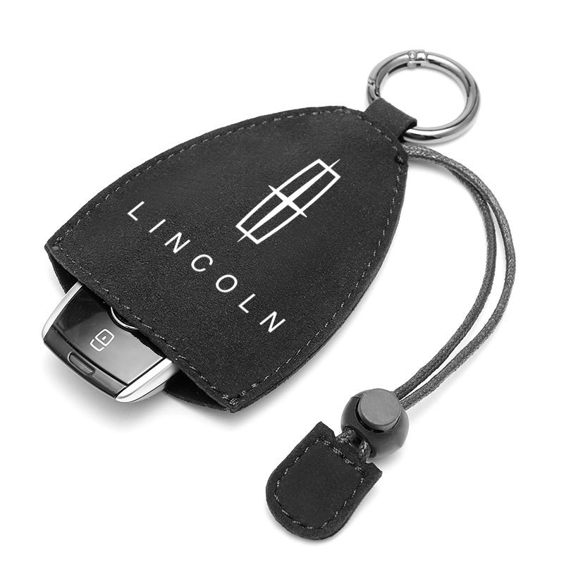 适用林肯汽车钥匙包翻毛皮钥匙保护套男女通用可定制LOGO