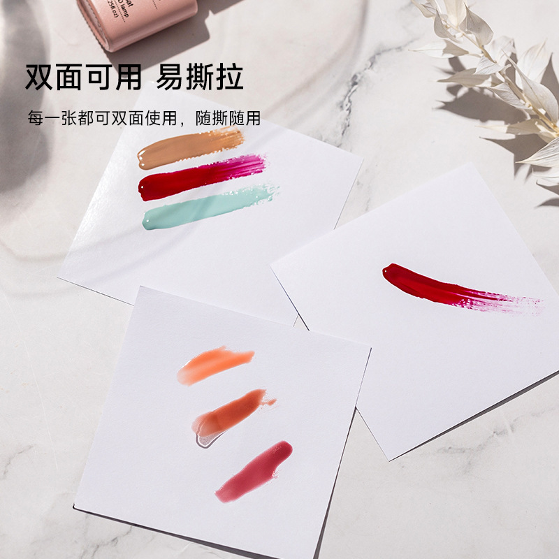 美甲调胶纸日式可撕防水加厚双面调胶本一次性彩绘调色纸美甲工具