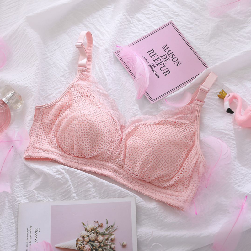 无钢圈运动睡眠文胸舒适蕾丝内衣8011