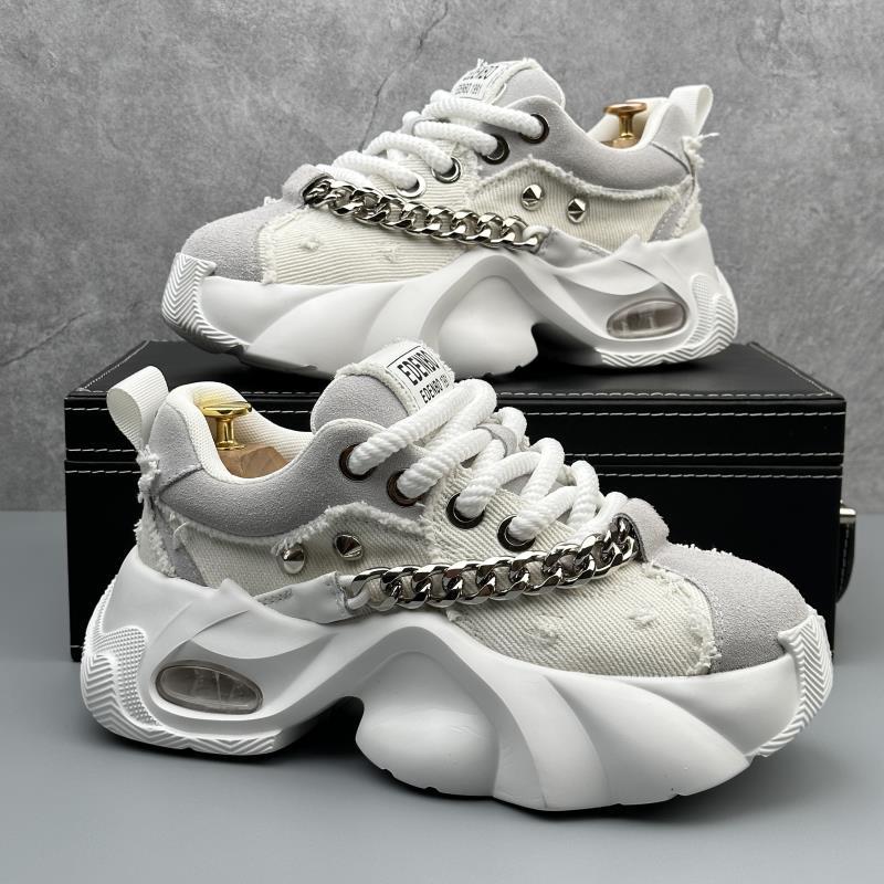 欧洲站2023新款男鞋老爹鞋设计师款增高鞋子男厚底时尚潮流运动鞋