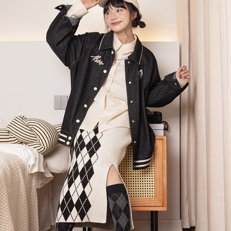 PINKDOG 菱格半身裙(NO退NO换)