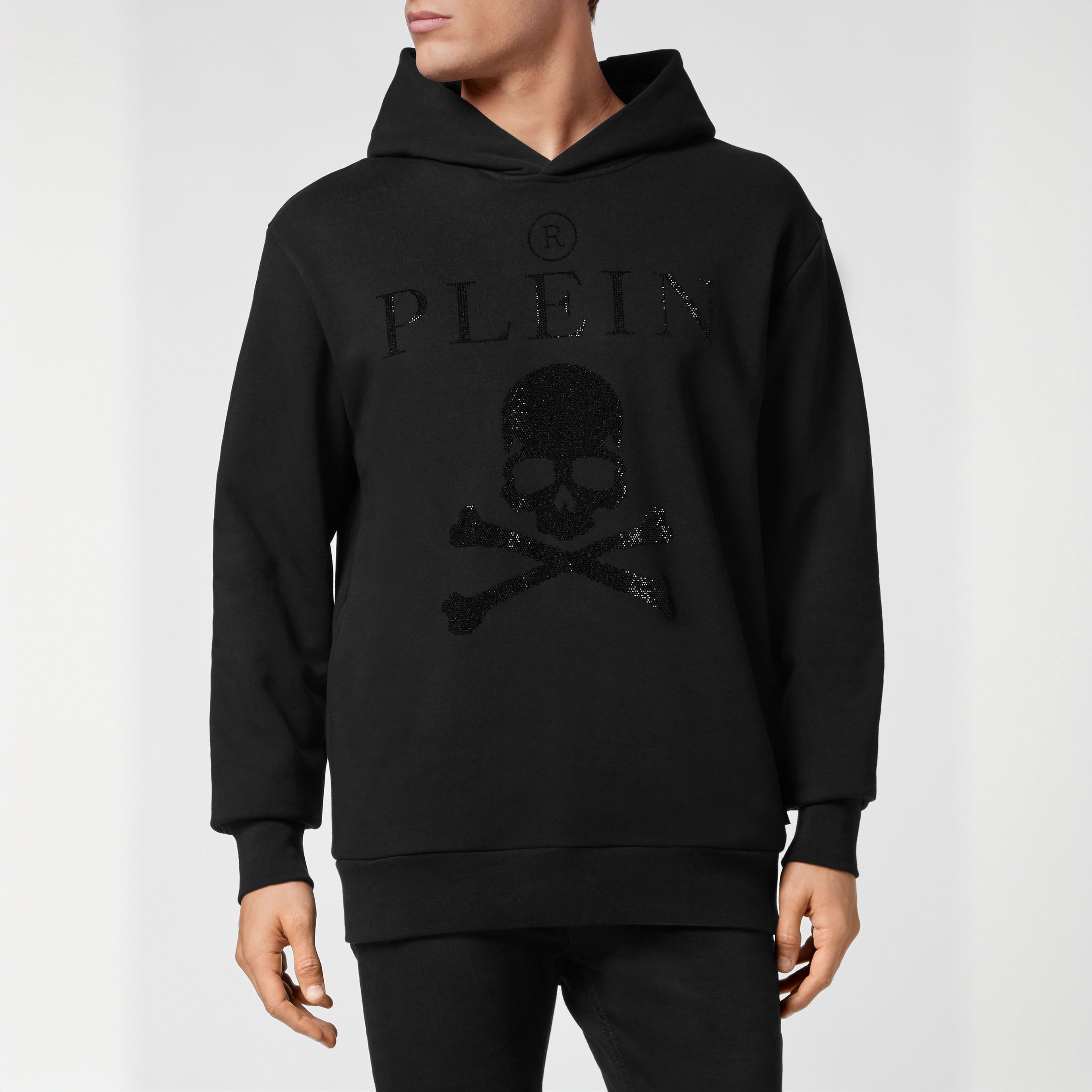 PHILIPP PLEIN/PP 男女同款骷髅连帽卫衣