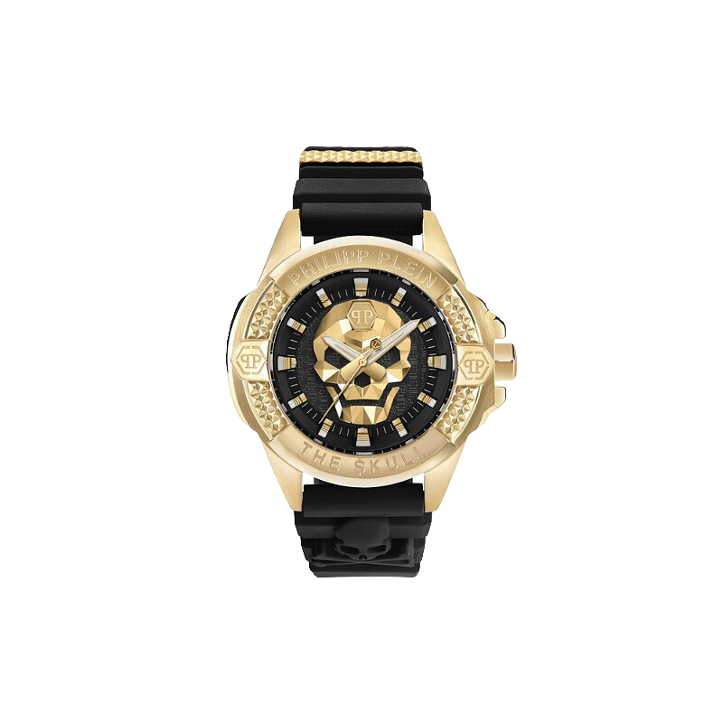 PHILIPP PLEIN春季SKULL 黑金配色手表 菲历沛