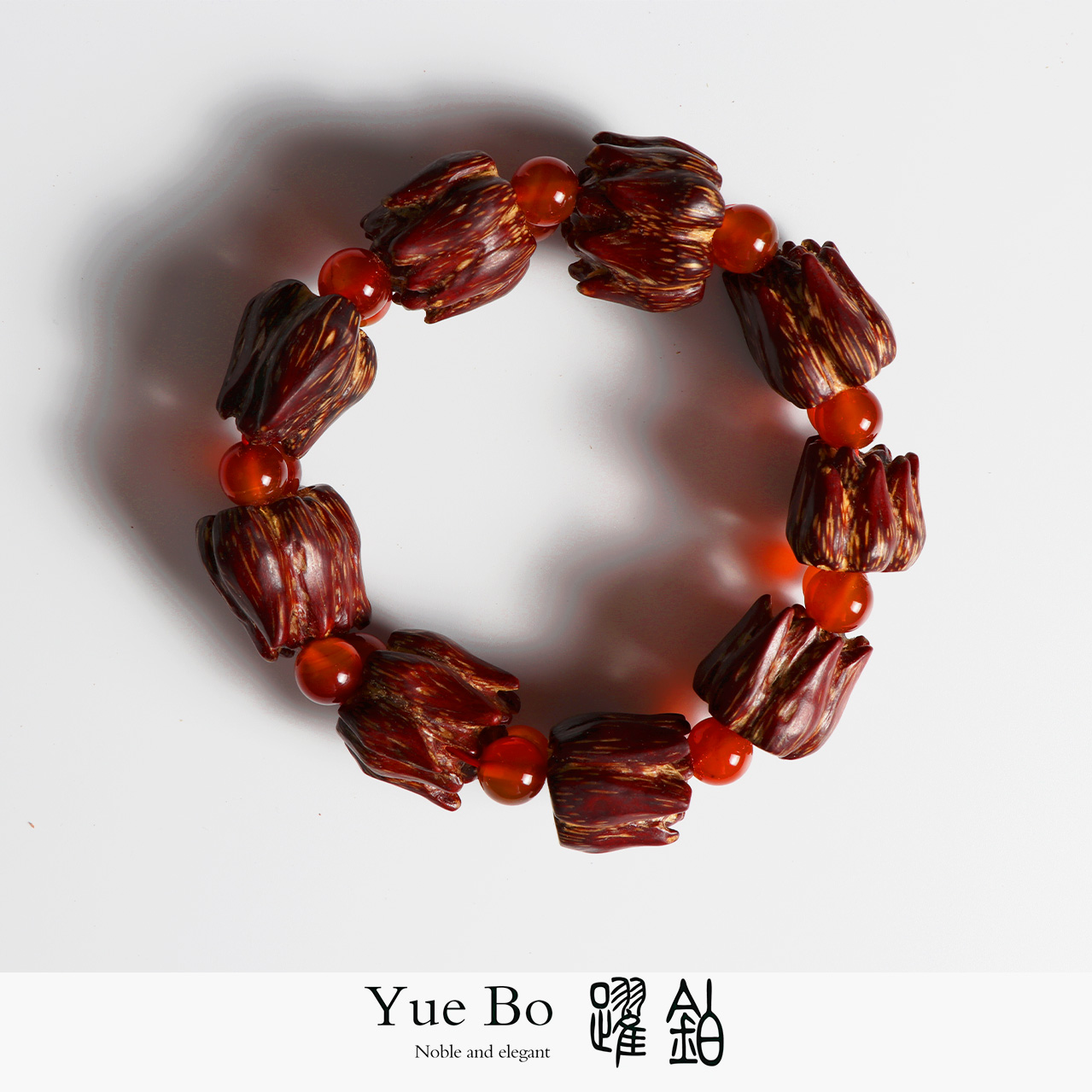 跃铂精选【双排莲花花开款手持】原皮原色莲花菩提尺寸30+