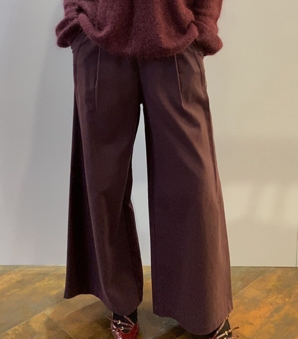 2024新款酒红色休闲裤
