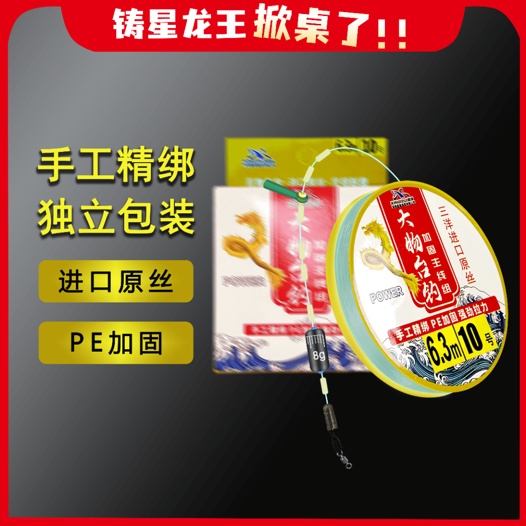 铸星龙王（清仓）台钓微跑线组PE加固耐磨耐用拉力强灵敏度高