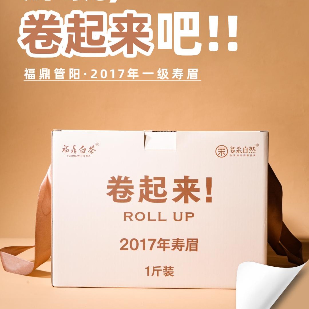 【卷起来】福鼎白茶2017白露寿眉500g果香馥郁管阳产区