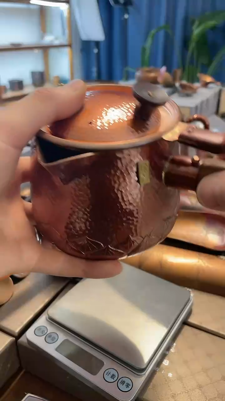 【闪购商品】紫铜一器多用公道杯煮茶罐多用