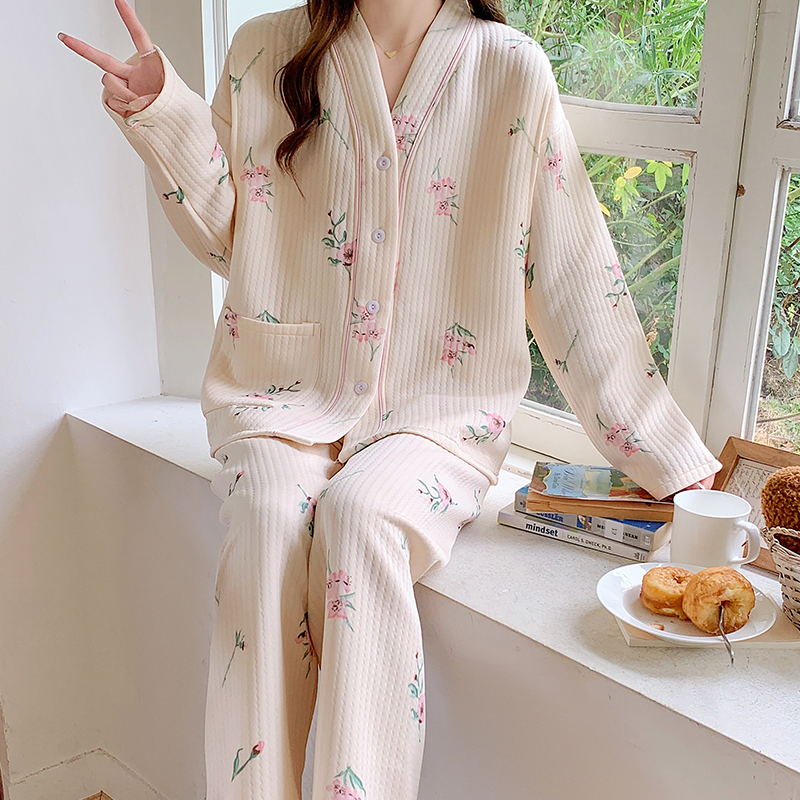 冬天空气棉月子服秋冬季产后睡衣10月份11孕妇睡衣哺乳春秋产妇坐