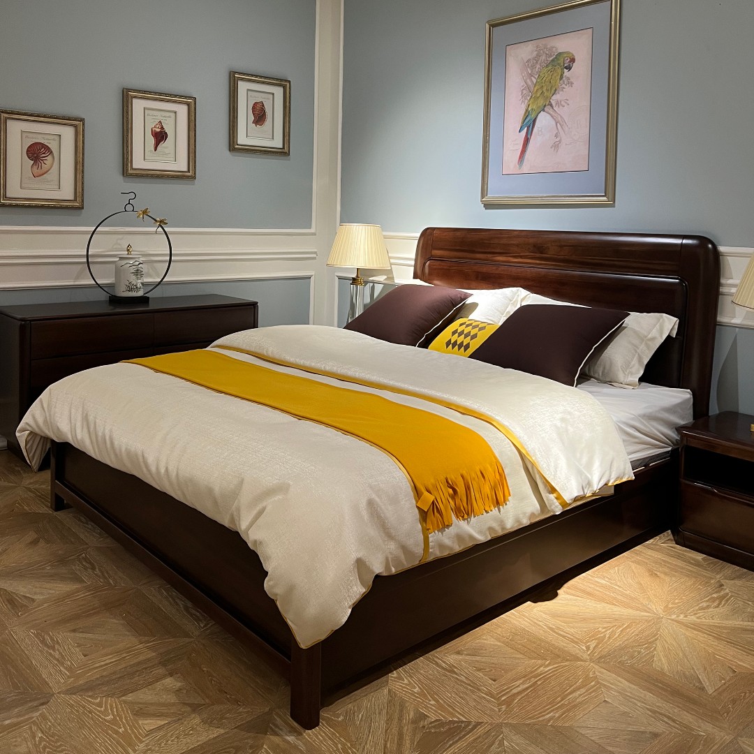 一品龙腾实木床中式