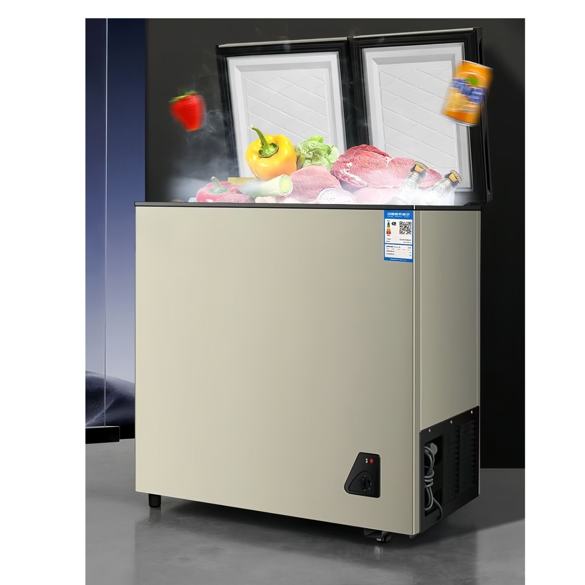 【瑕疵 双温】78-248升双温冰柜冷柜家用双门冷藏冷冻容量小型F