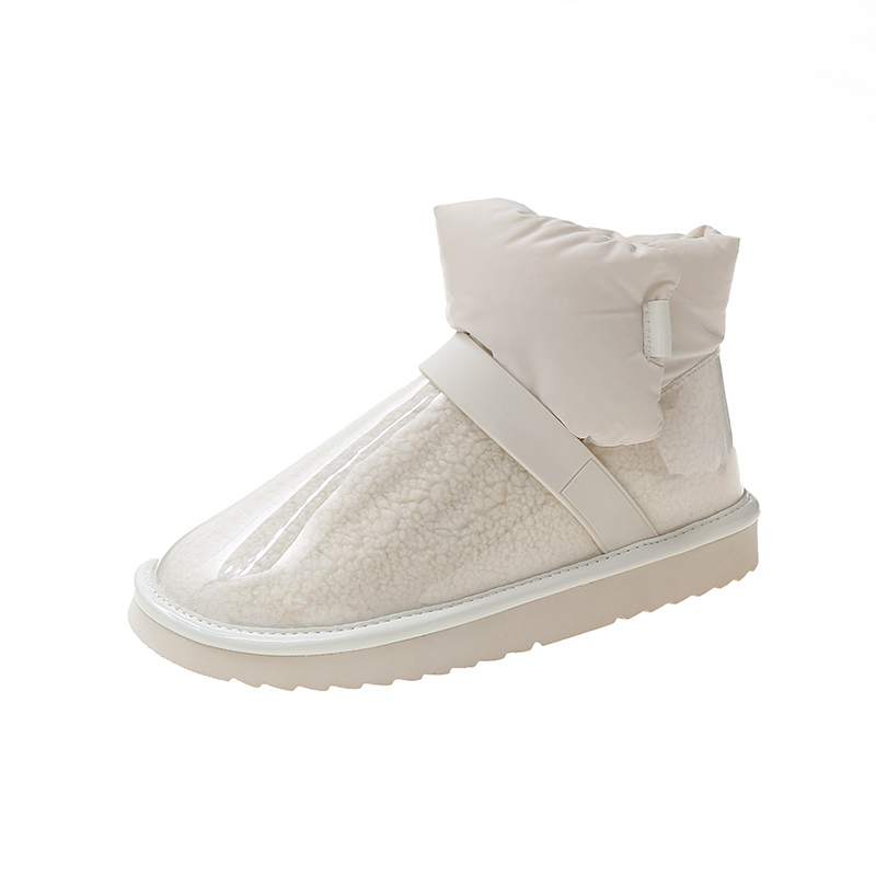 乔丹雪地靴女秋冬年新款皮毛一体东北加厚加绒棉鞋面包靴