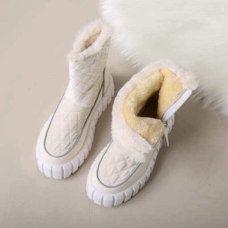乔丹孕妇专用加绒雪地靴女2023新款冬季女鞋东北户外加厚