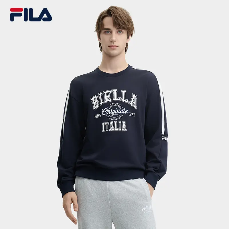 Fila/斐乐男士【时尚百搭亲肤套头衫】秋冬宽松休闲卫衣F11M449210F