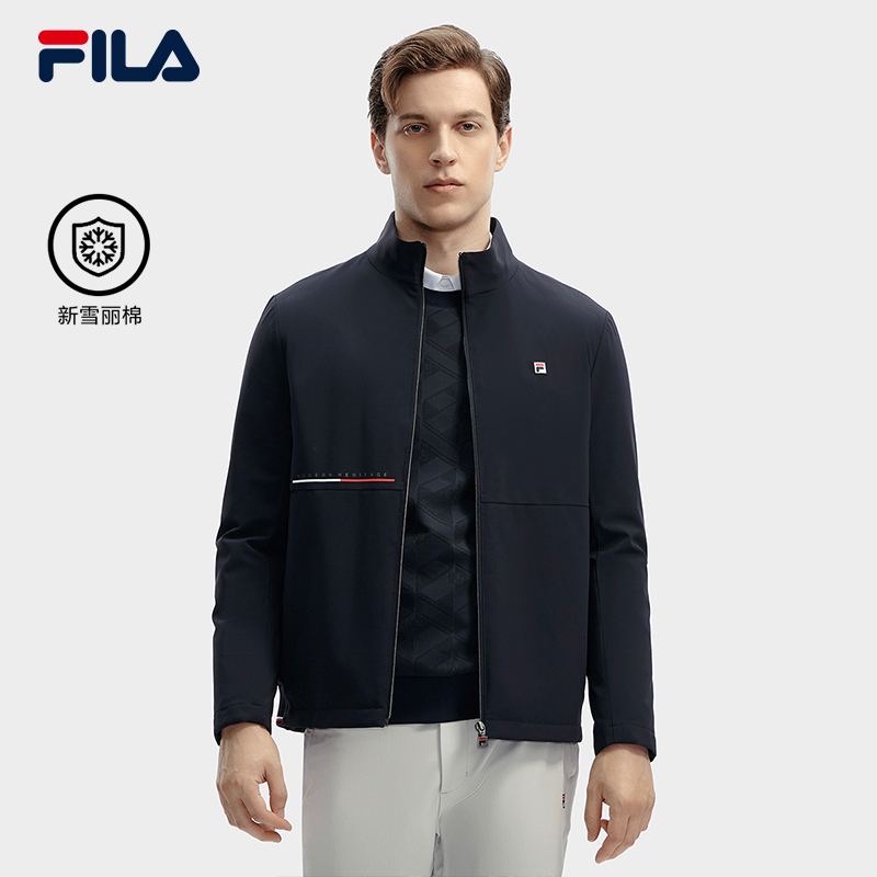 FILA斐乐棉服男子经典时尚新雪丽棉高弹运动休闲外套F11M411901F