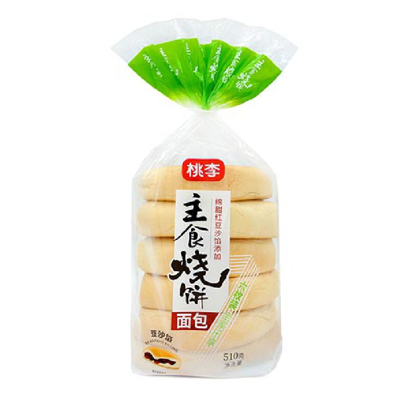 桃李豆沙馅主食烧饼面包 510g