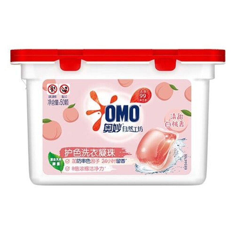 奥妙自然工坊白桃护色洗衣凝珠 50颗/1盒（新老包装随机发货）