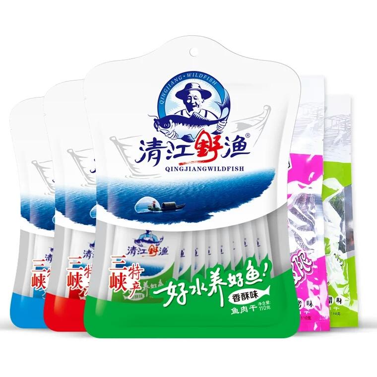 湖北三峡特产清江野渔110g袋装香辣小鱼仔鱼干烧烤零食即食鱼块