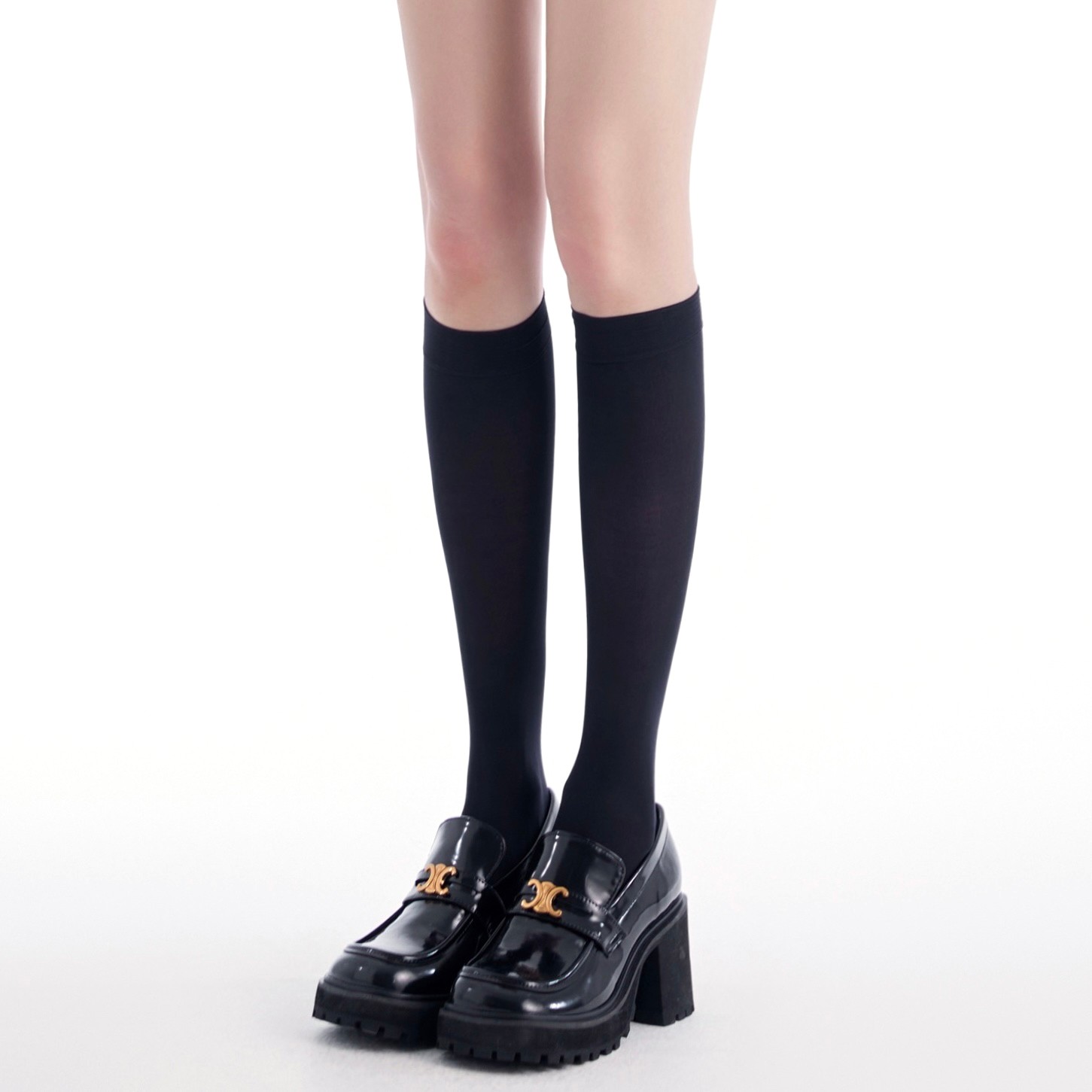 毛妮Peshe【JK女孩】秋冬小腿袜黑色丝袜中筒款春夏百搭时尚女D7055