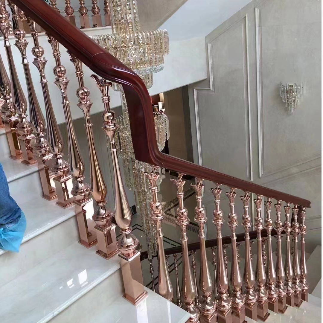 玫瑰金花瓶单只楼梯立杆