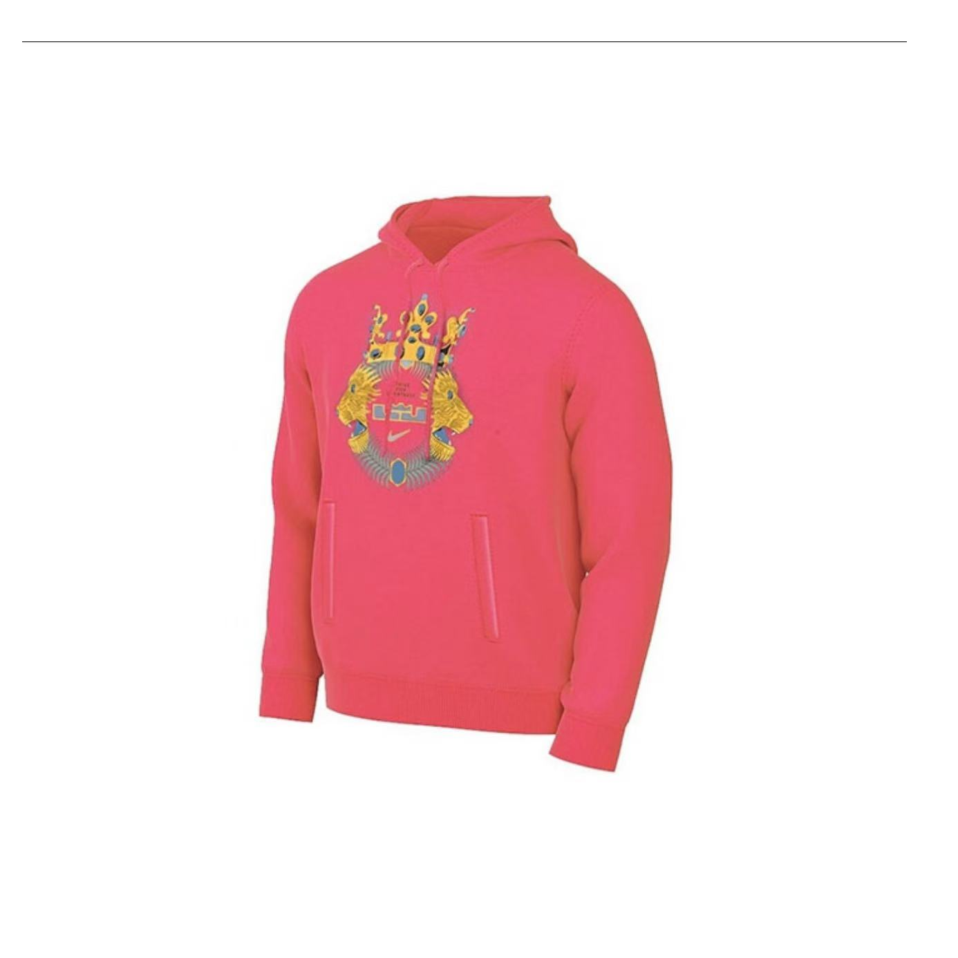 【瑕疵款】耐克篮球运动训练休闲加绒连帽套衫卫衣 男款 蔷薇色