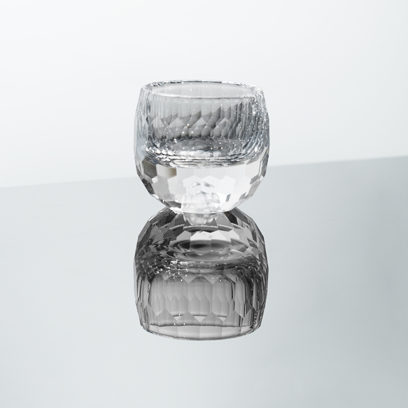 小山水晶品茗杯功夫茶杯家用茶道主人杯手工高档耐热