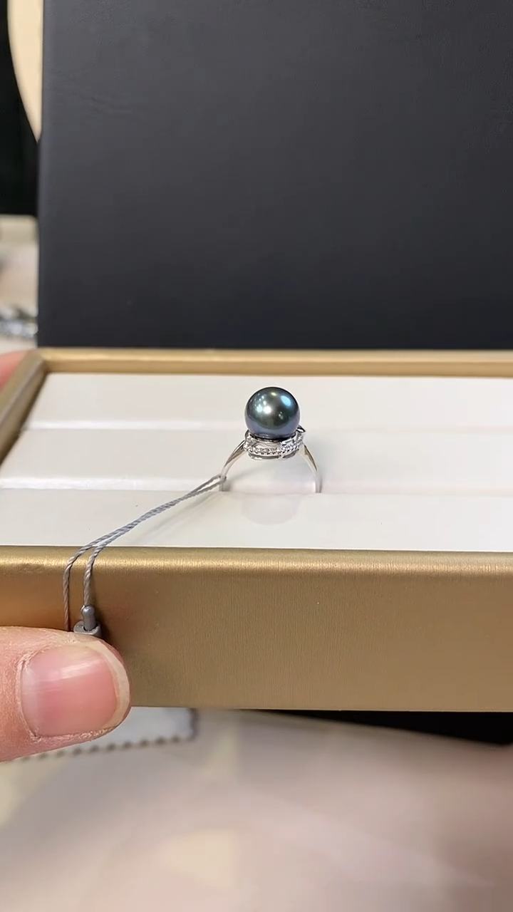 【闪购商品】海水珍珠戒指18K金镶嵌戒指