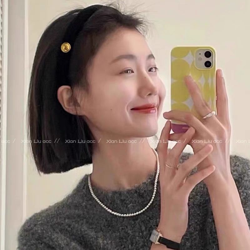 秋冬复古金标黑色头窟发箍女款洗脸压发发卡发捆头箍头饰2023新款