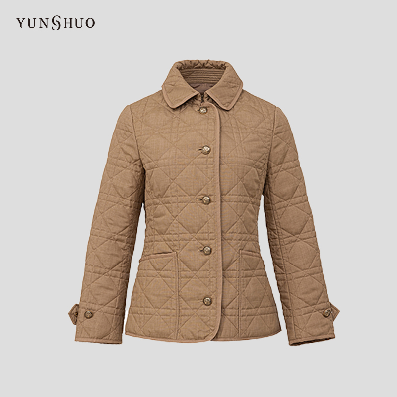 YUNSHUO 时尚百搭收腰显瘦翻领设计棉服 825019