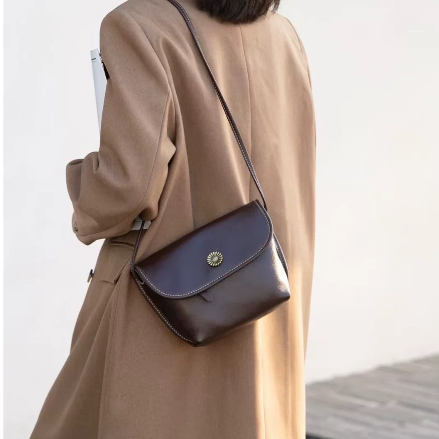 砂岚复古包包女士马鞍包简约单肩包休闲百搭斜挎包